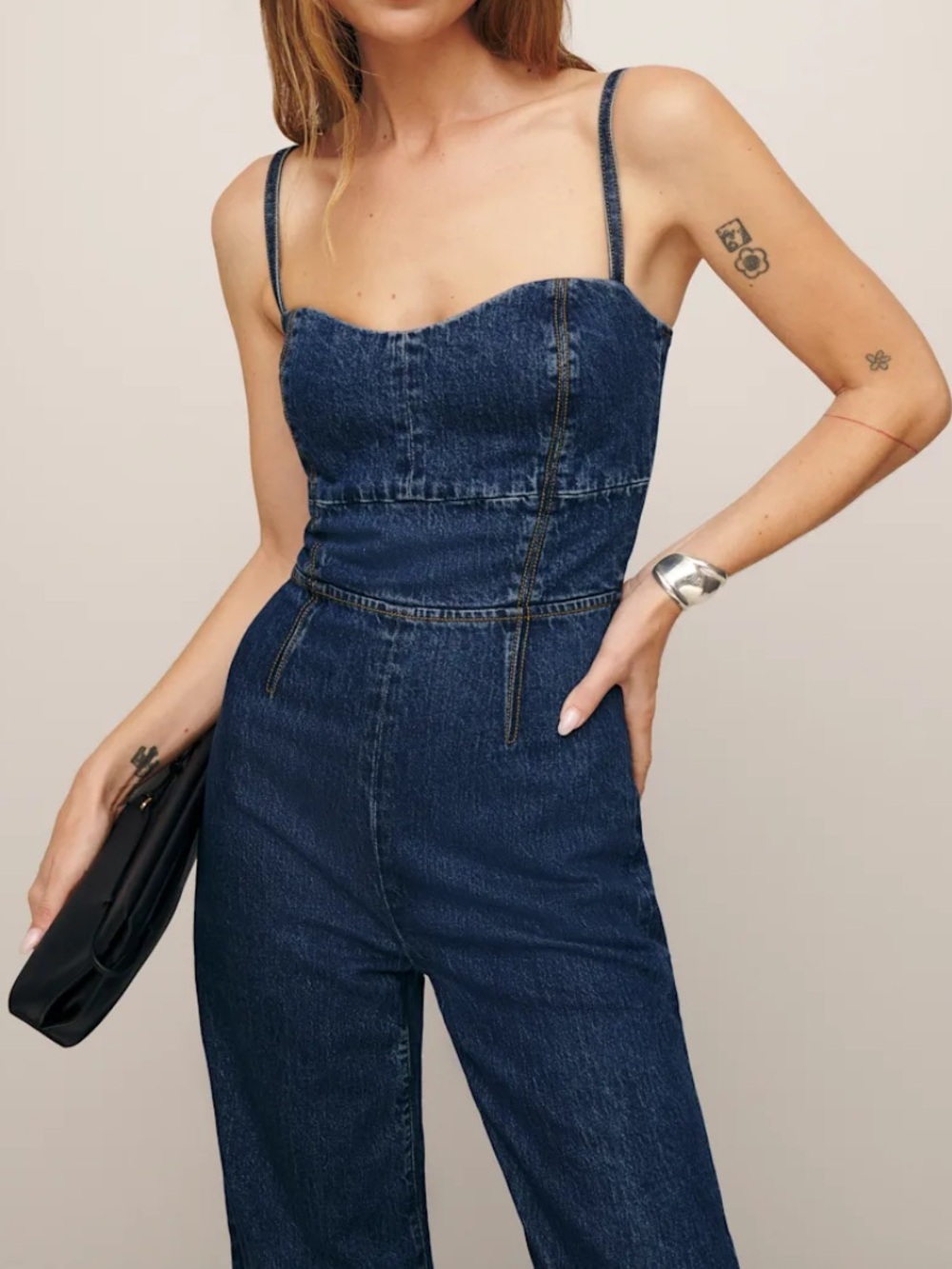 Reformation Daphne Wide-Leg Denim Jumpsuit - Picture 5 of 11